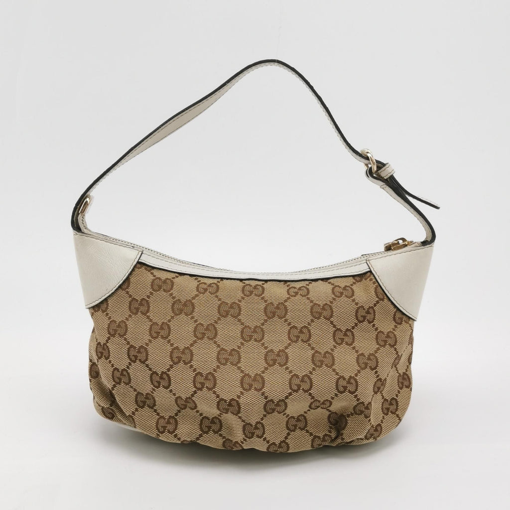 Gucci GG Canvas and Leather Zip Top Handle Shoulder Bag 250501781174503