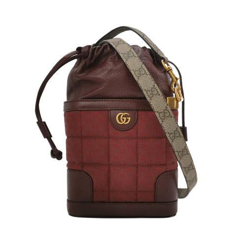 Gucci GG Logo Crossbody Shoulder Bag in Leather and Canvas 057850400354