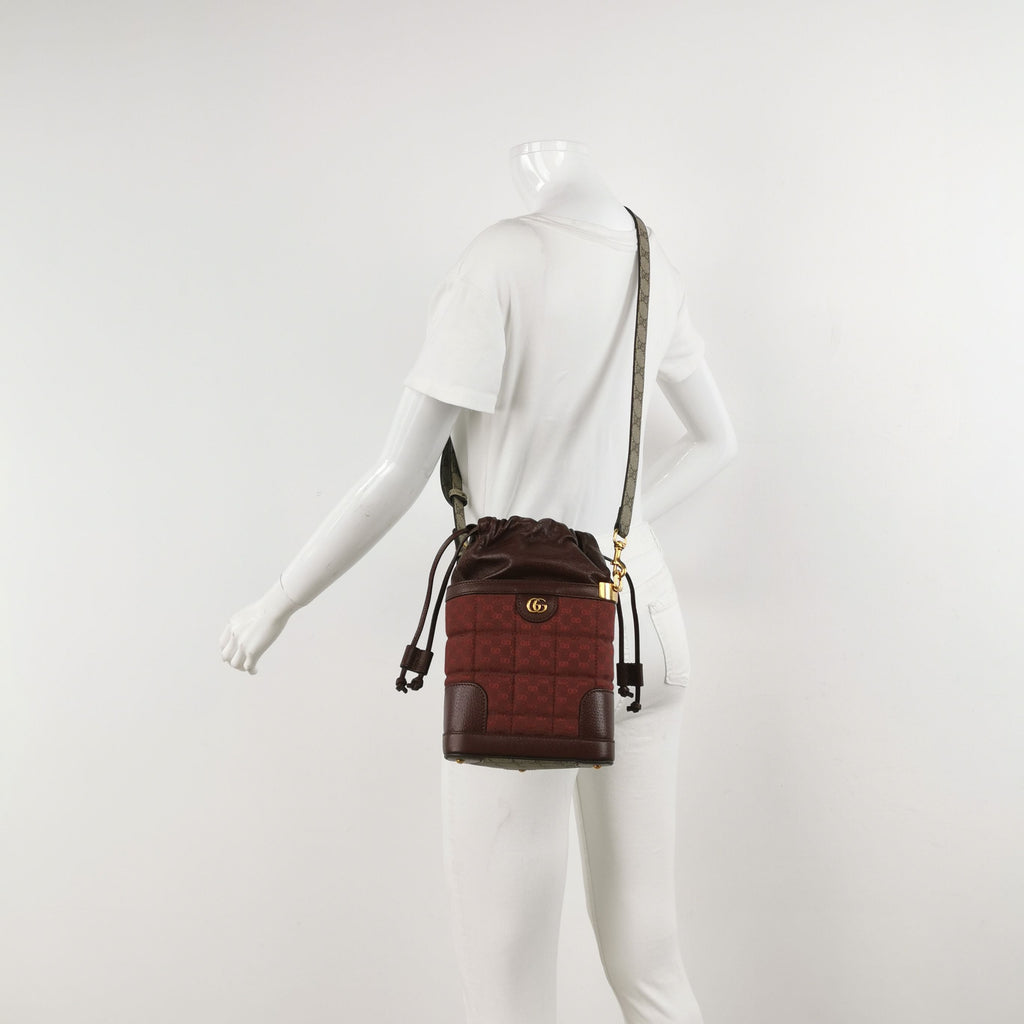 Gucci GG Logo Crossbody Shoulder Bag in Leather and Canvas 057850400354