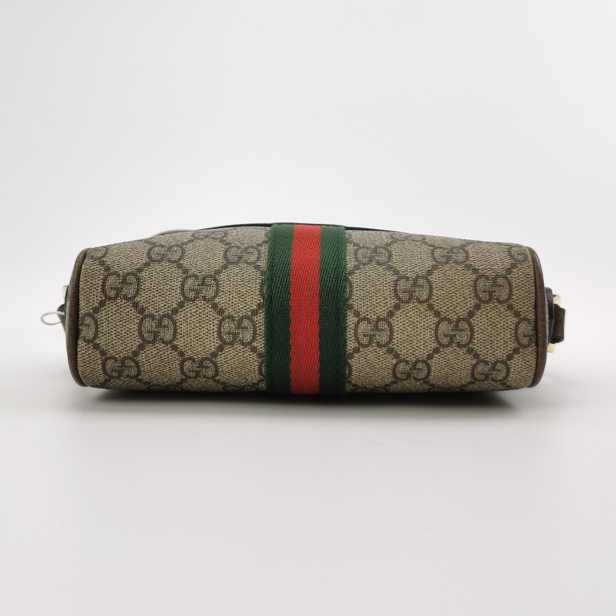 Gucci Ophidia Mini Leather Canvas GG Shoulder Bag 250502781174934