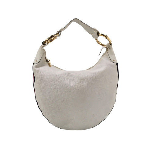Gucci Leather and Canvas Striped Shoulder Bag 250430781172650
