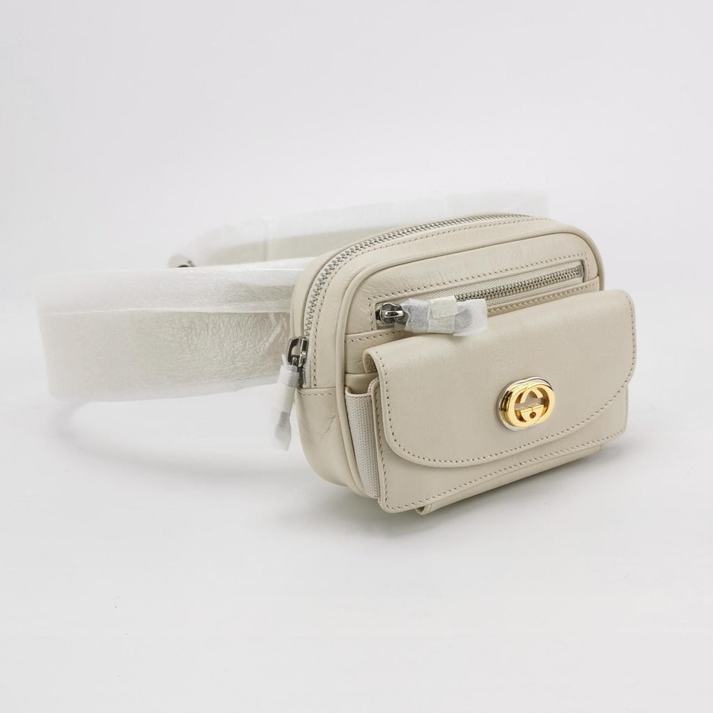 Gucci Morpheus Mini Leather Solid GG Logo Waist Bag Chest Bag 250502781175161
