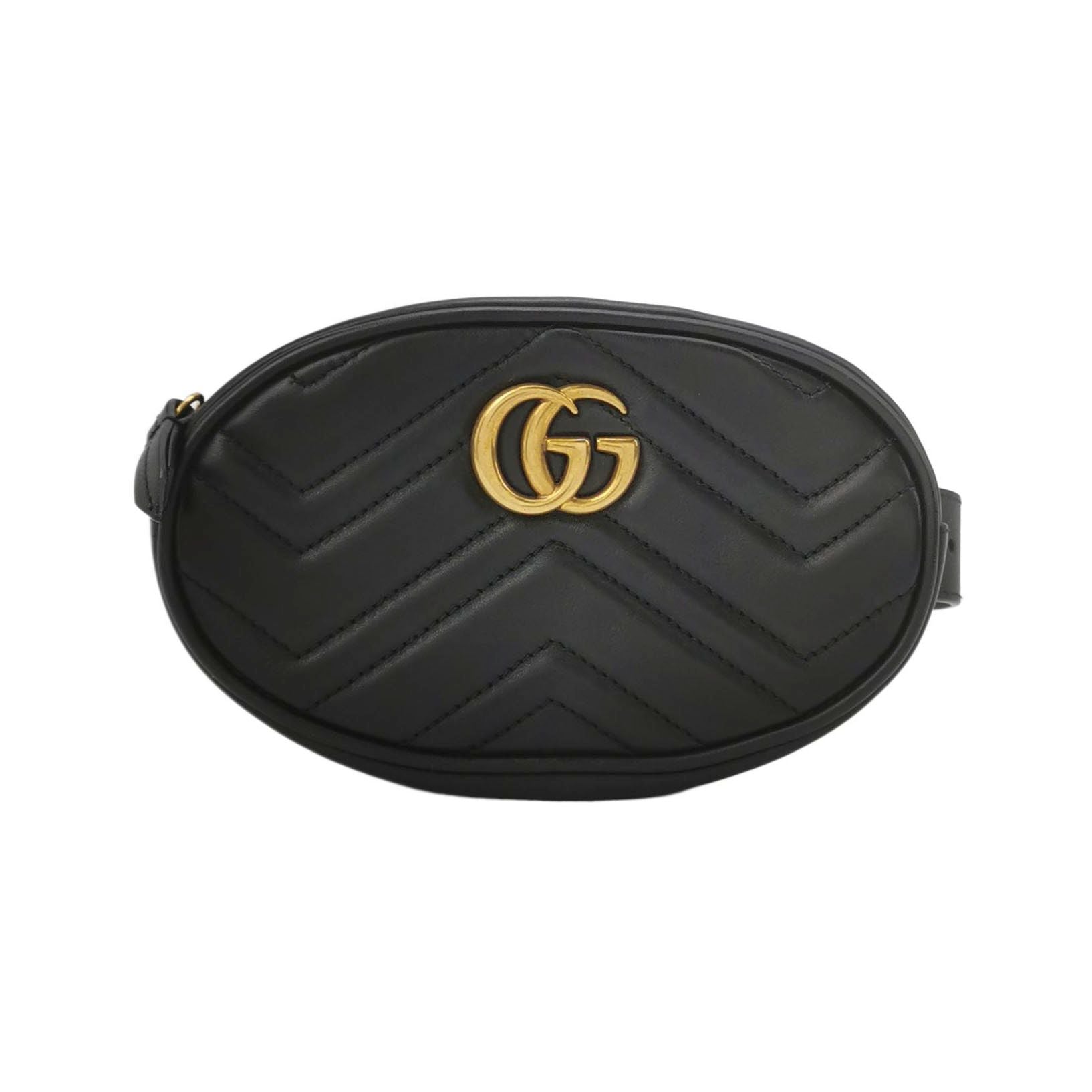 Gucci GG Marmont Small Leather V-stitch Quilted Double G Logo Waist Bag Chest Bag 250429781170798