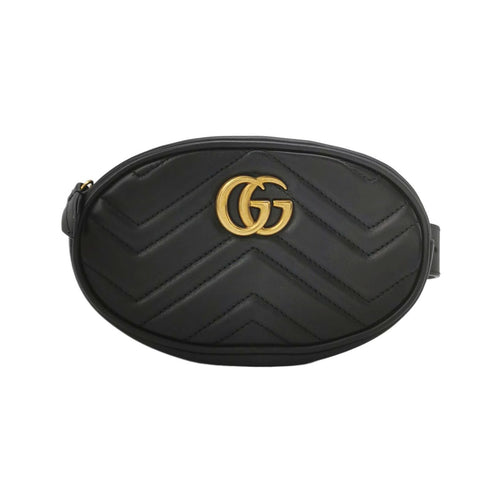 Gucci GG Marmont Small Leather V-stitch Quilted Double G Logo Waist Bag Chest Bag 250429781170798