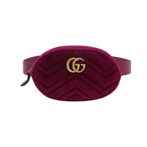 Gucci GG Marmont Small Leather and Suede GG Logo Waist Bag Chest Bag 250430781172808