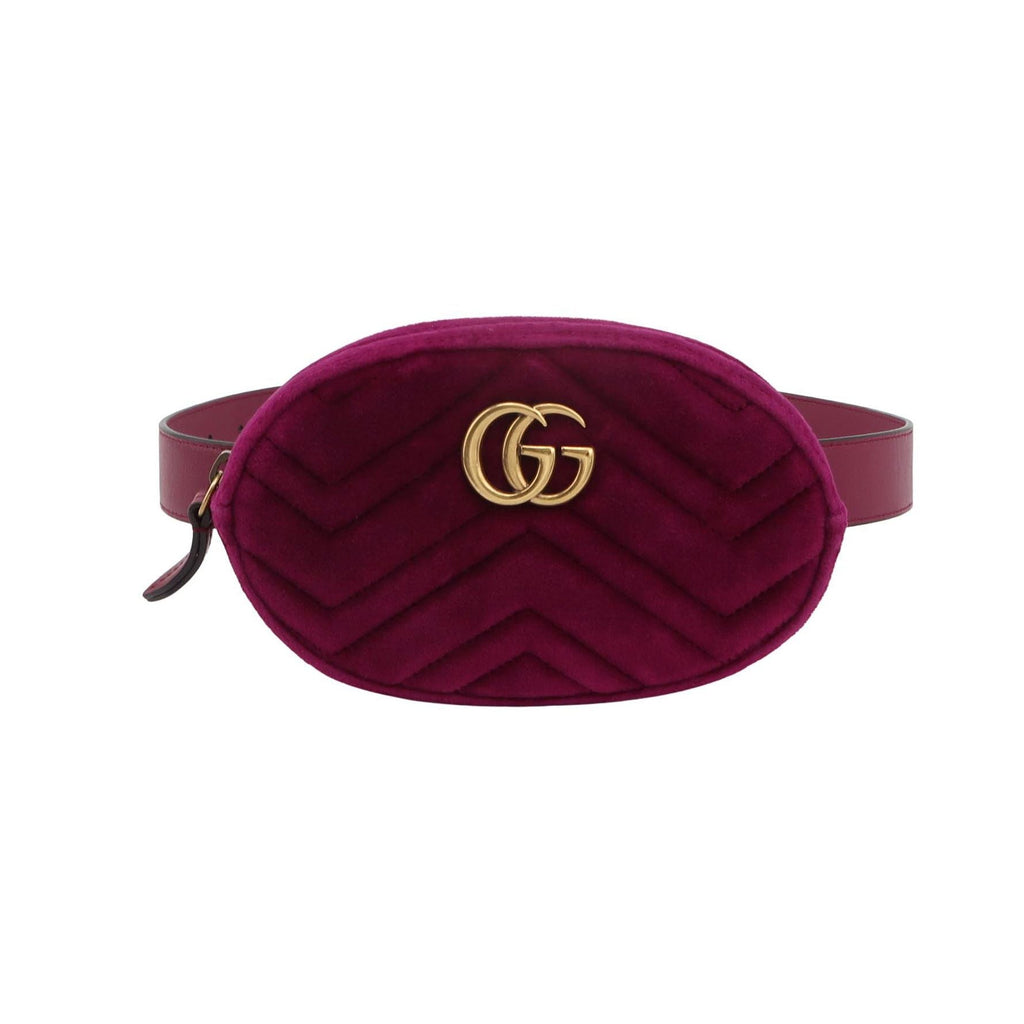Gucci GG Marmont Small Leather and Suede GG Logo Waist Bag Chest Bag 250430781172808