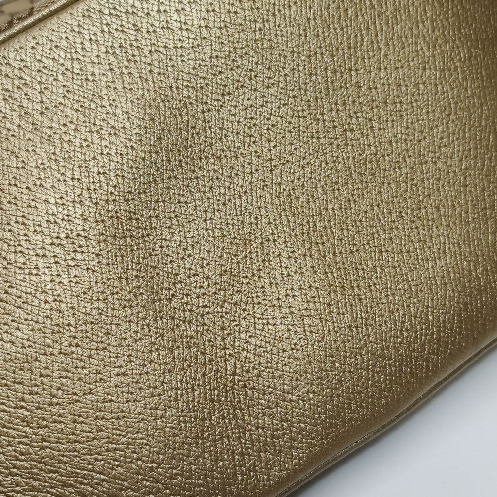 Gucci Bree Leather Canvas GG Monogram Fringe Shoulder Bag 250430781172992