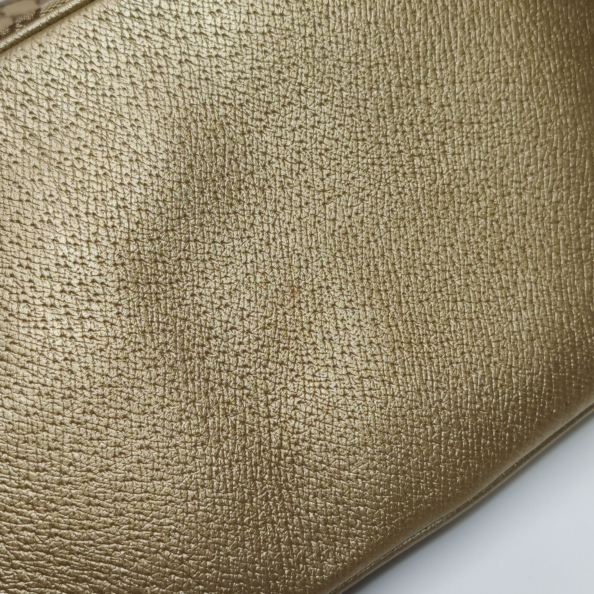 Gucci Bree Leather Canvas GG Monogram Fringe Shoulder Bag 250430781172992