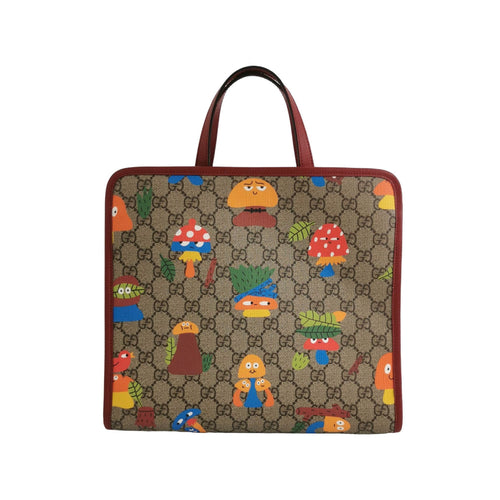 Gucci Leather Cartoon Pattern GG Monogram Kids Handbag 057850201012