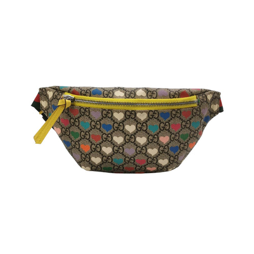 Gucci GG Monogram Heart Print Zip Waist Bag Chest Bag 250501781174212
