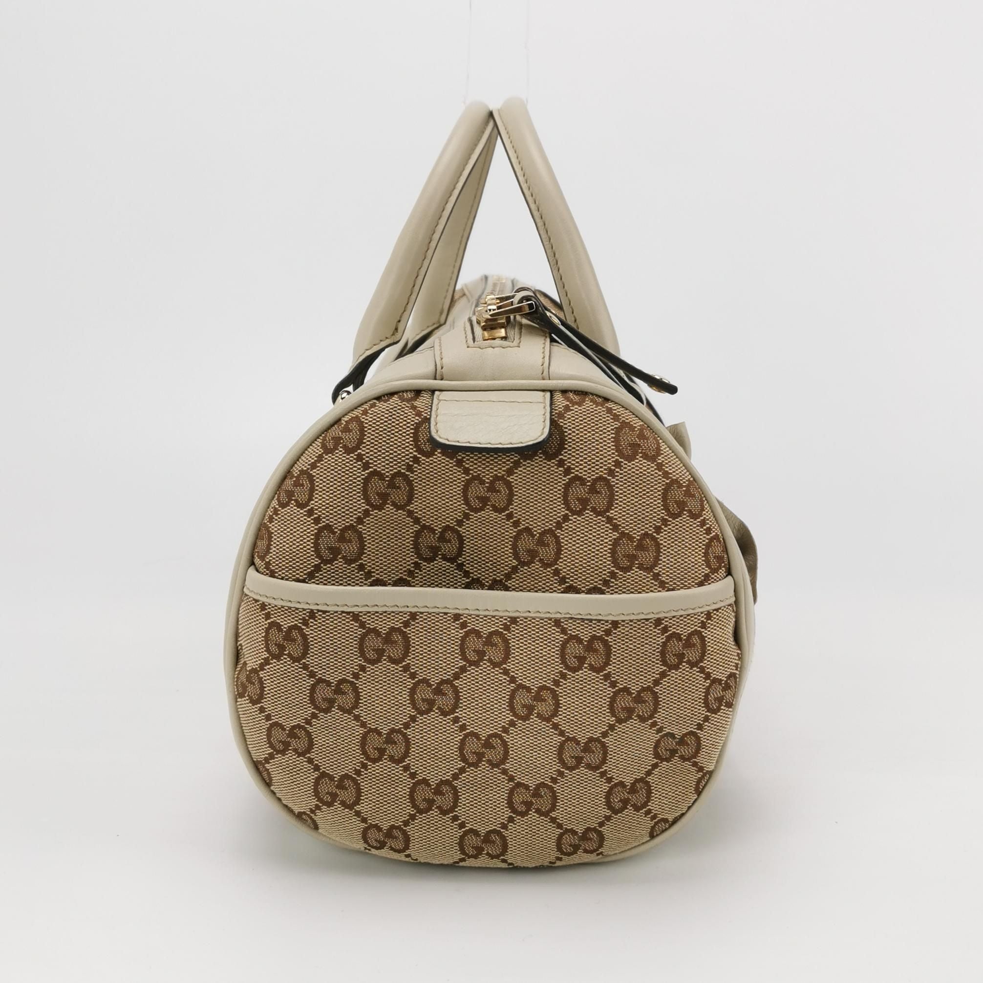 Gucci GG Canvas and Leather Top Handle Bag 250430781172029