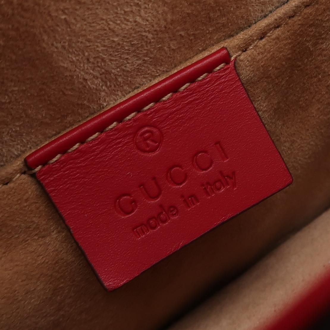 Gucci Sylvie Mini Leather Crossbody Bag with Metal Buckle and Ribbon 250430781173189