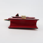 Gucci Sylvie Mini Leather Crossbody Bag with Metal Buckle and Ribbon 250430781173189