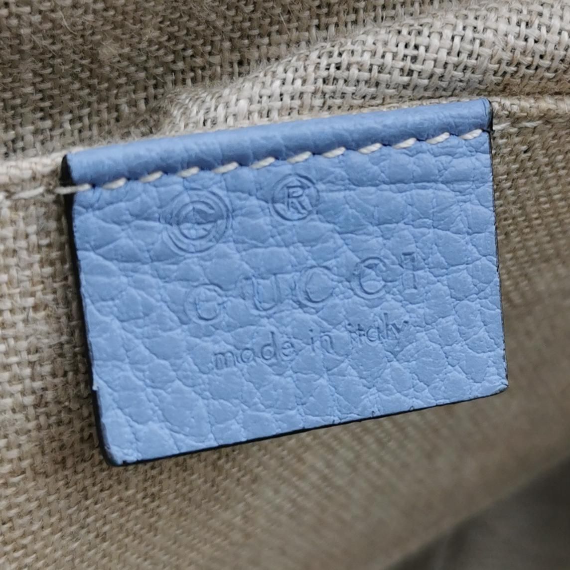 Gucci Leather Solid GG Embellished Crossbody Shoulder Bag 250429781171109