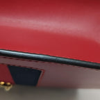 Gucci Sylvie Small Leather and Canvas Shoulder Bag 250430781173219