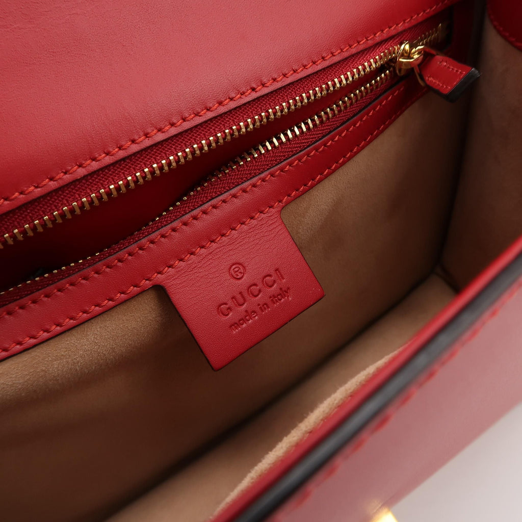 Gucci Sylvie Small Leather and Canvas Shoulder Bag 250430781173219