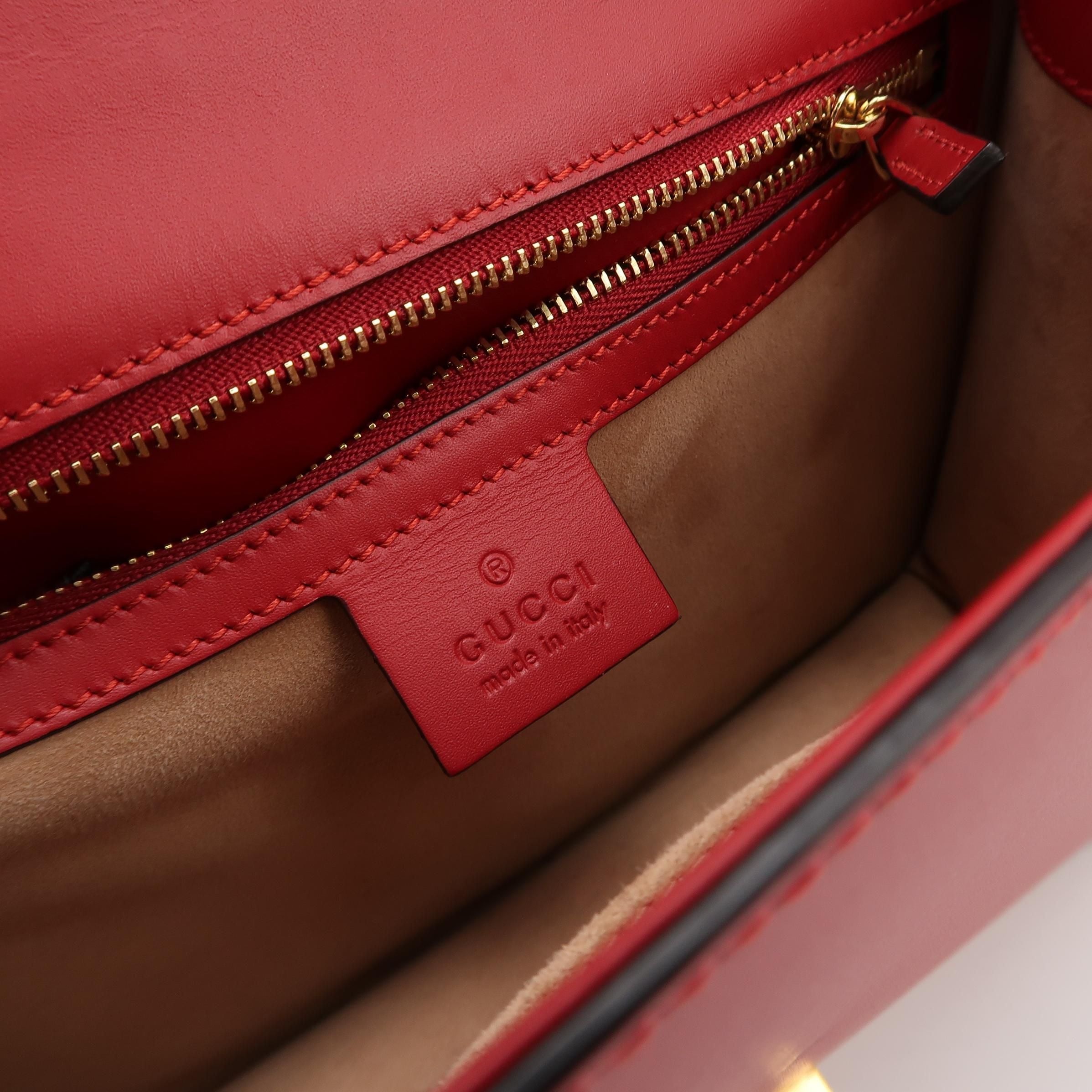 Gucci Sylvie Small Leather and Canvas Shoulder Bag 250430781173219