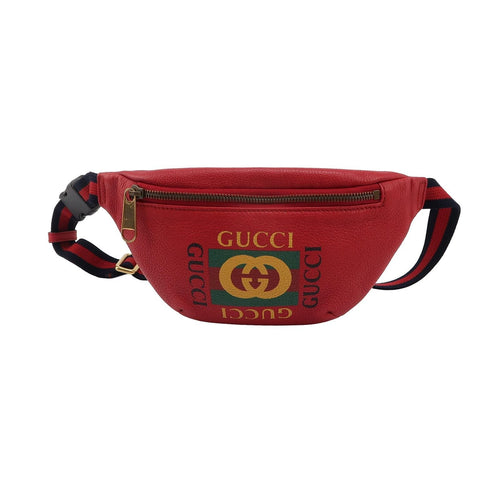 Gucci Print Leather Logo Drawstring Waist Bag Chest Bag 250430781173249
