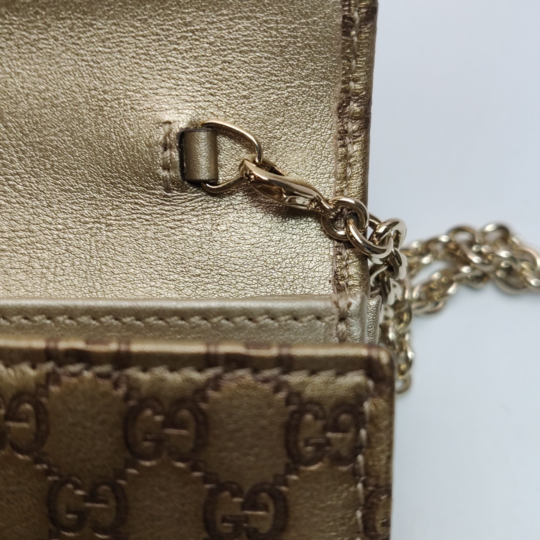 Gucci GG Print Chain Shoulder Bag 250428781170174