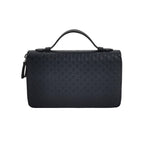 Gucci Calfskin Solid Double C Monogram Zip Top Handle Bag 250427781168488