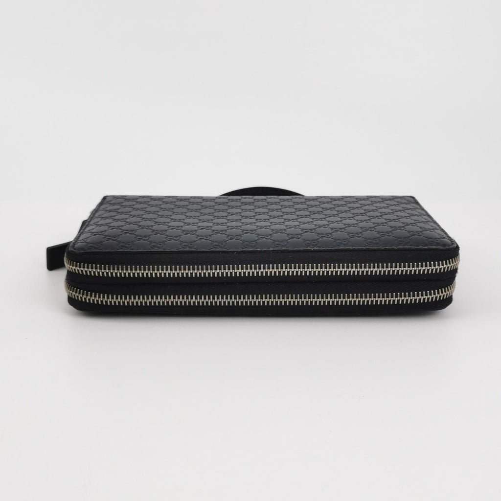 Gucci Calfskin Solid Double C Monogram Zip Top Handle Bag 250427781168488