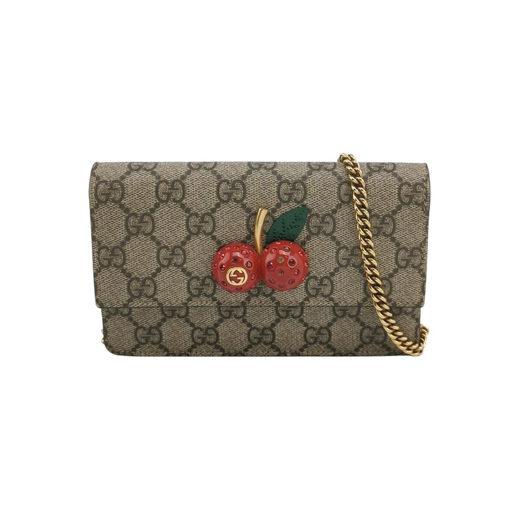 Gucci Mini GG Canvas Cherry Crossbody Bag 047852800327