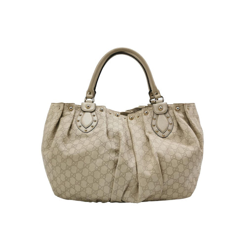 Gucci GG Canvas Studded Tote Shoulder Bag 047853000554