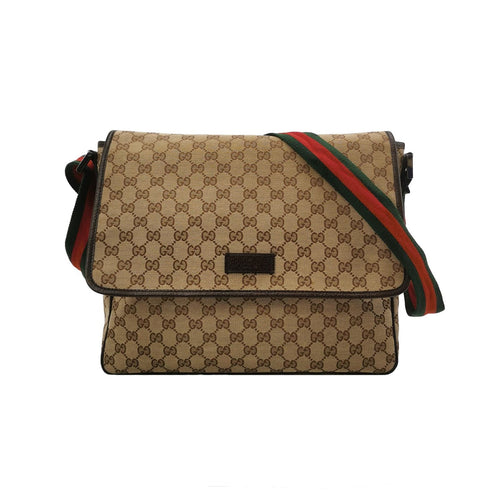 Gucci GG Canvas and Leather Flap Crossbody Bag 250427781168262