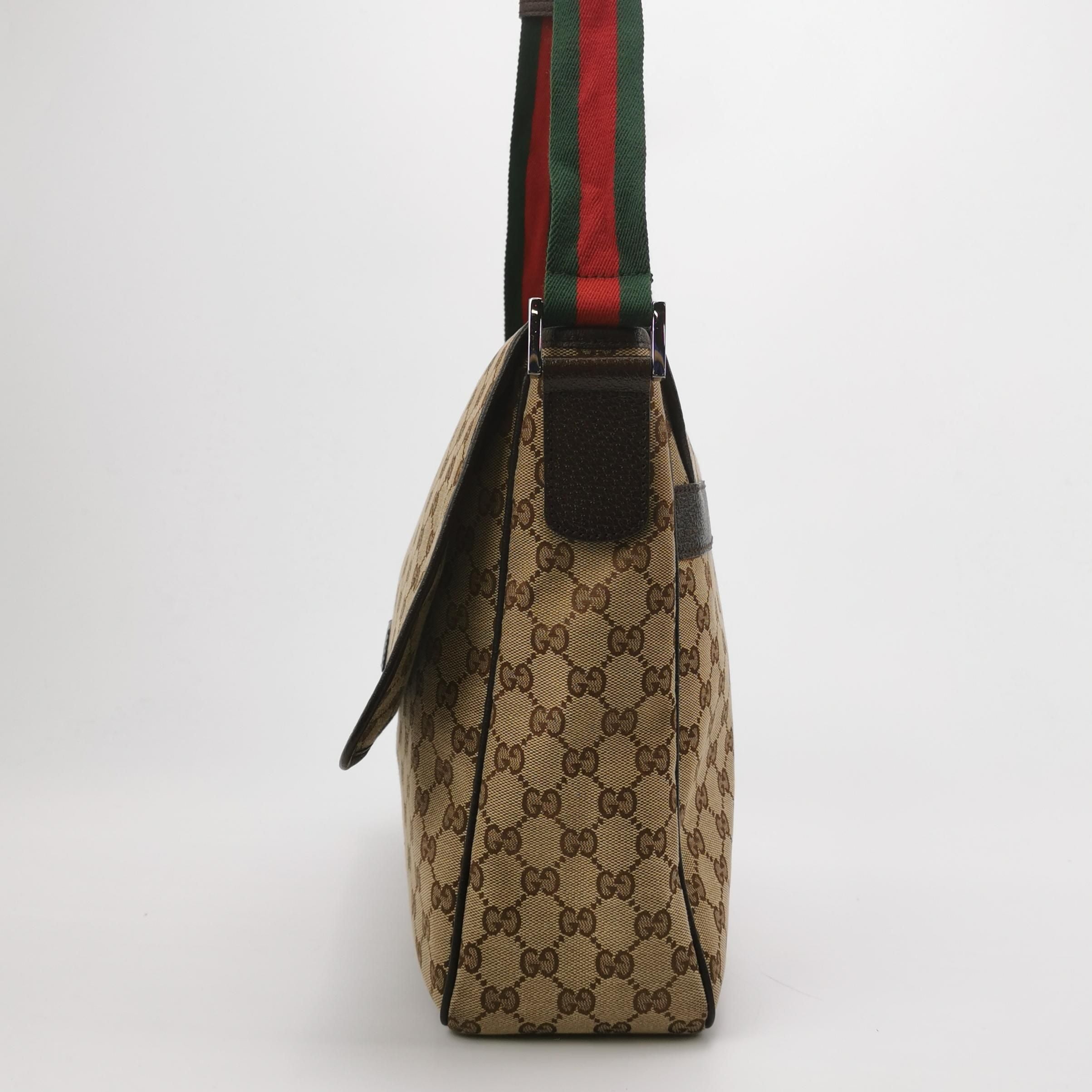 Gucci GG Canvas and Leather Flap Crossbody Bag 250427781168262