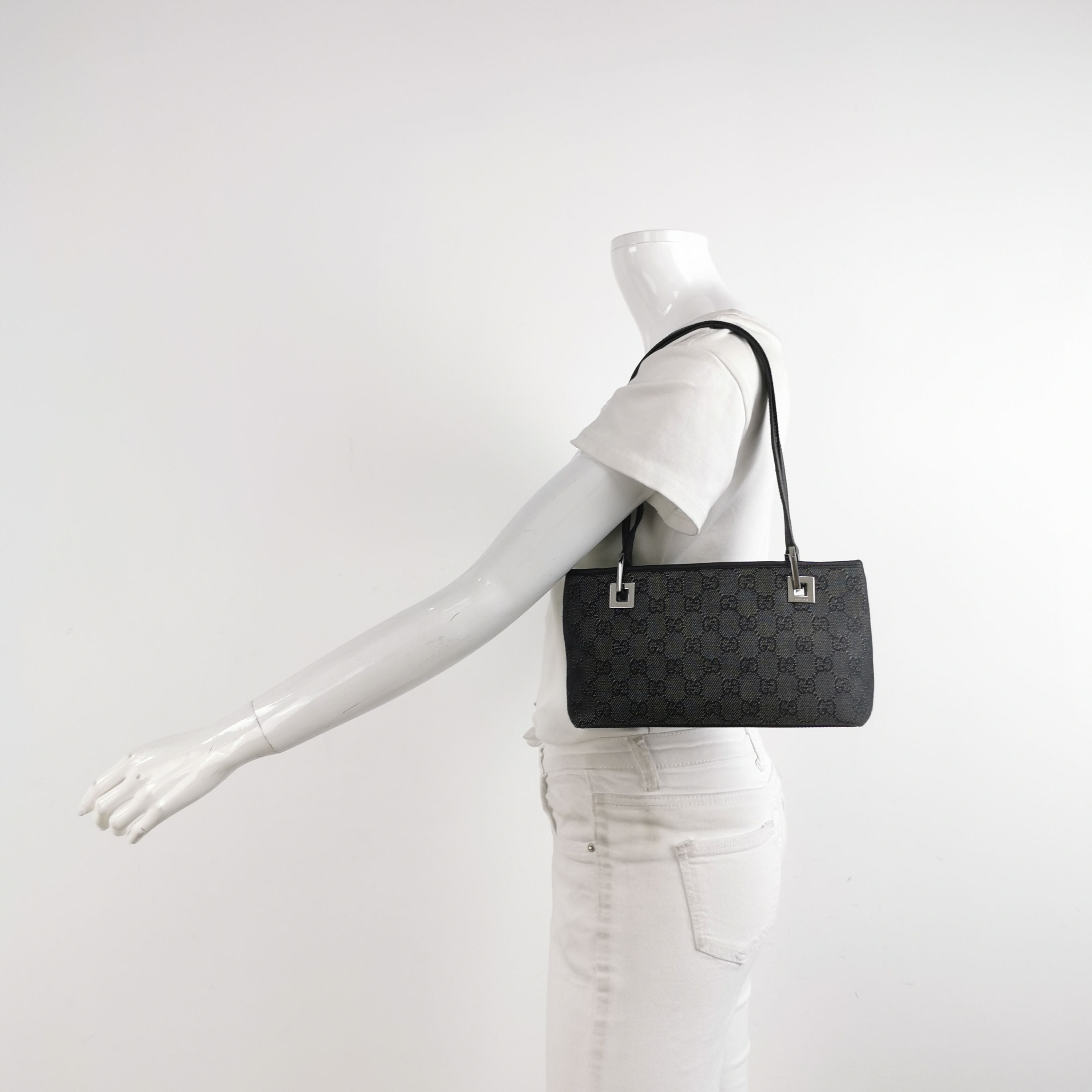 Gucci GG Canvas and Leather Shoulder Bag 250426781166061