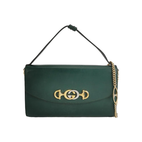Gucci Zumi Leather Solid Double G Horsebit Crossbody Shoulder Bag 250426781166098