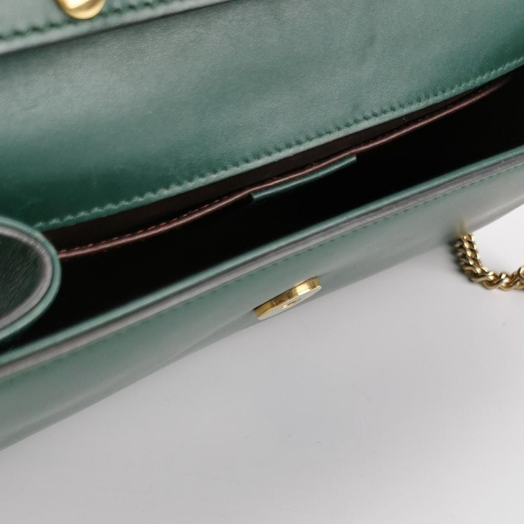 Gucci Zumi Leather Solid Double G Horsebit Crossbody Shoulder Bag 250426781166098