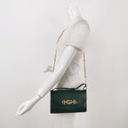 Gucci Zumi Leather Solid Double G Horsebit Crossbody Shoulder Bag 250426781166098