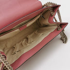 Gucci Emily Leather Signature Embossed Fringe Horsebit Shoulder Bag 047852700363
