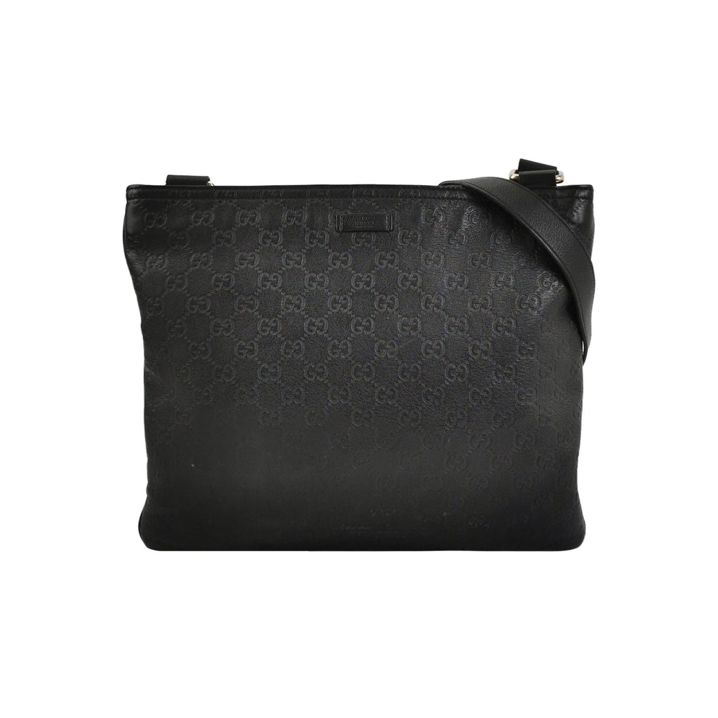 Gucci Leather Solid Pattern GG Logo Crossbody Bag 250426781167064