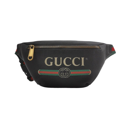 Gucci Print Leather Waist Bag Chest Bag 047852400559
