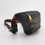 Gucci Print Leather Waist Bag Chest Bag 047852400559