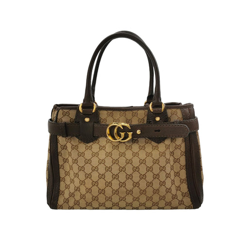 Gucci GG Canvas and Leather Tote Bag 047852301124