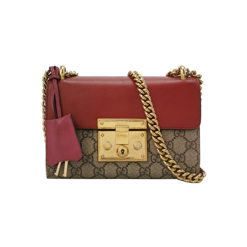 Gucci Padlock Small Leather Monogram Lock Shoulder Bag 047852500099