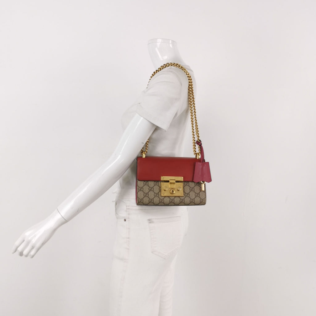 Gucci Padlock Small Leather Monogram Lock Shoulder Bag 047852500099