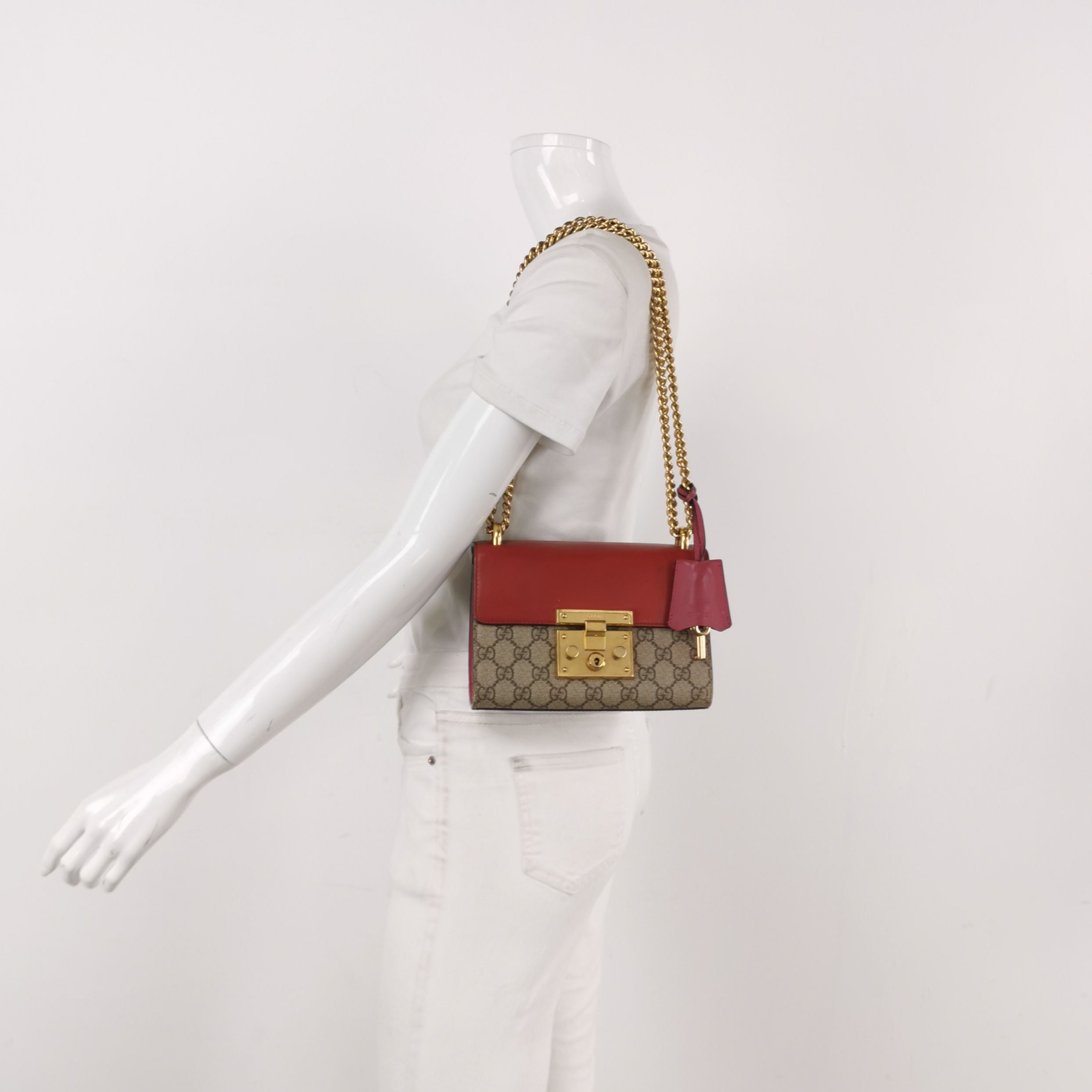 Gucci Padlock Small Leather Monogram Lock Shoulder Bag 047852500099