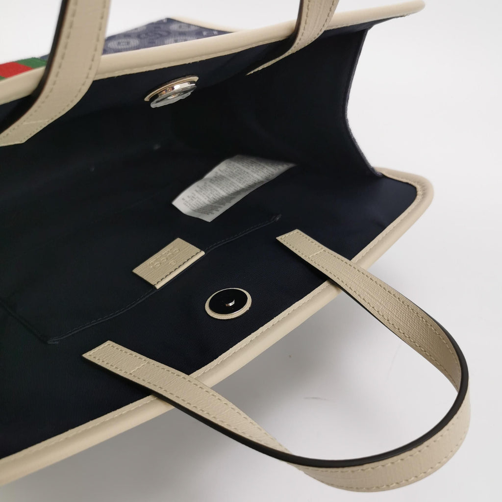 Gucci GG Canvas and Leather Tote Bag 047852300938