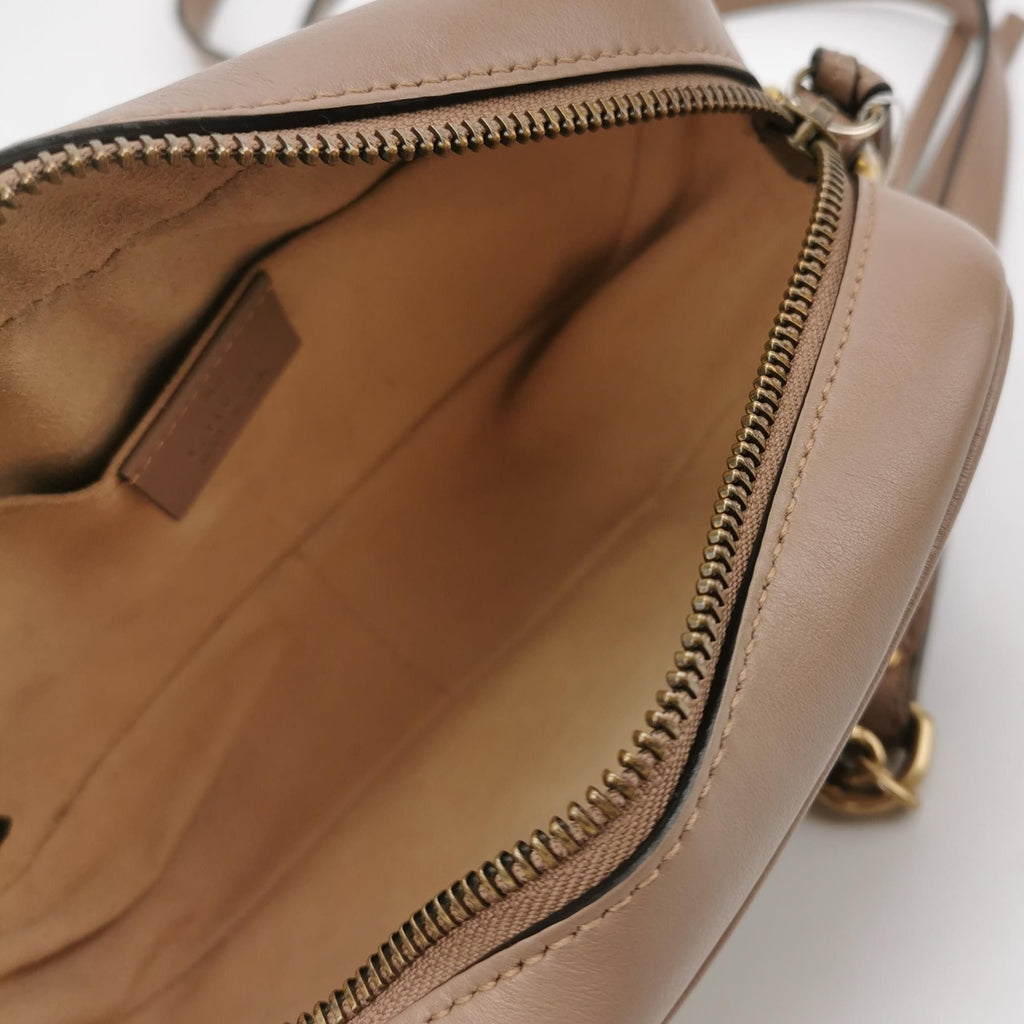 Gucci GG Marmont Mini Leather V-Stitch Double G Logo Camera Crossbody Bag 250417781153242