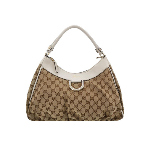 Gucci Abbey D-Ring Leather Canvas GG Monogram Shoulder Bag 250423781162083