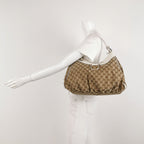 Gucci Abbey D-Ring Leather Canvas GG Monogram Shoulder Bag 250423781162083