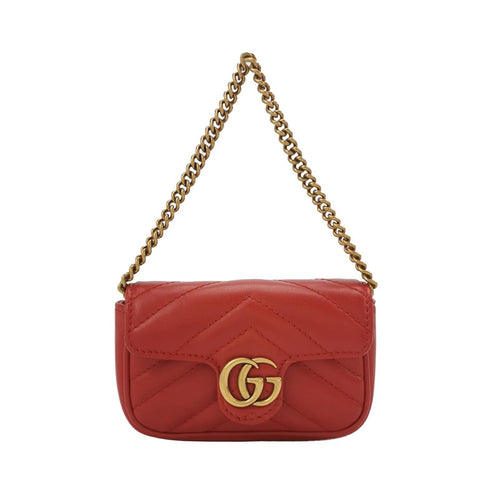 Gucci GG Marmont Leather V-stitch Double G Logo Handbag 24060178730959