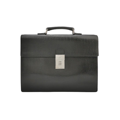 Gucci Leather Solid Letter Logo Lock Top Handle Bag 250422781160097