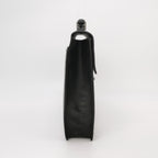 Gucci Leather Solid Letter Logo Lock Top Handle Bag 250422781160097