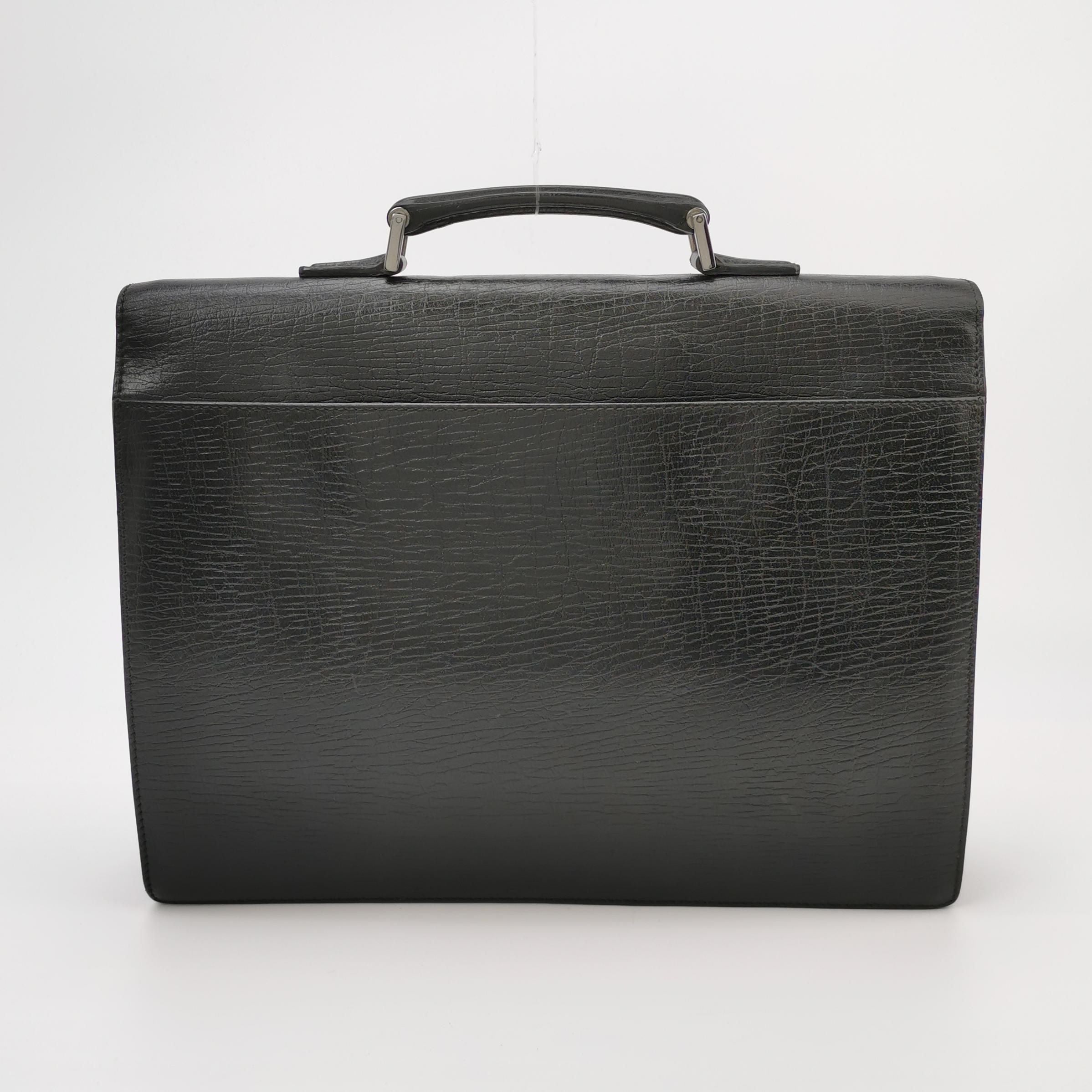 Gucci Leather Solid Letter Logo Lock Top Handle Bag 250422781160097