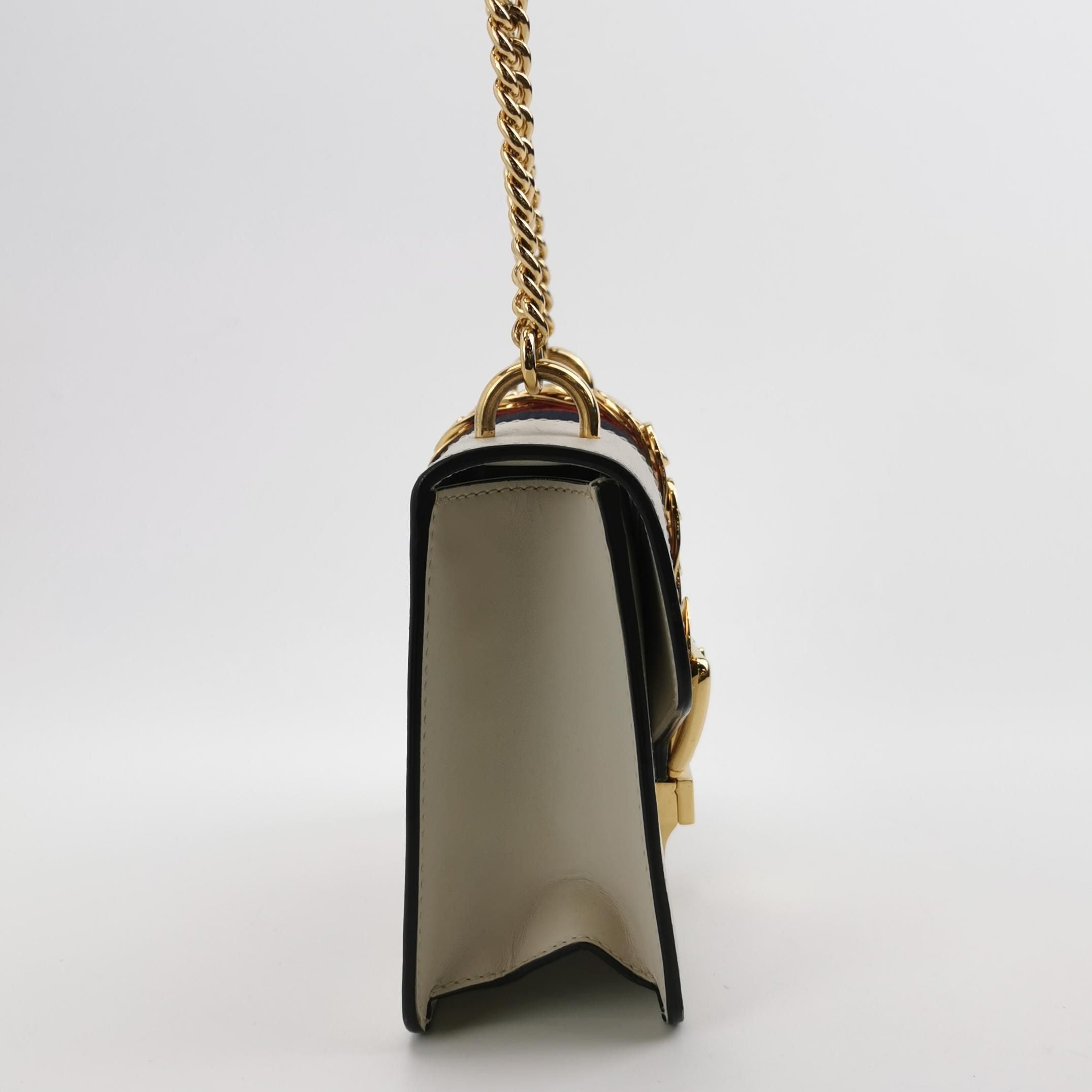 Gucci Sylvie Mini Leather and Canvas Shoulder Bag 250422781160599